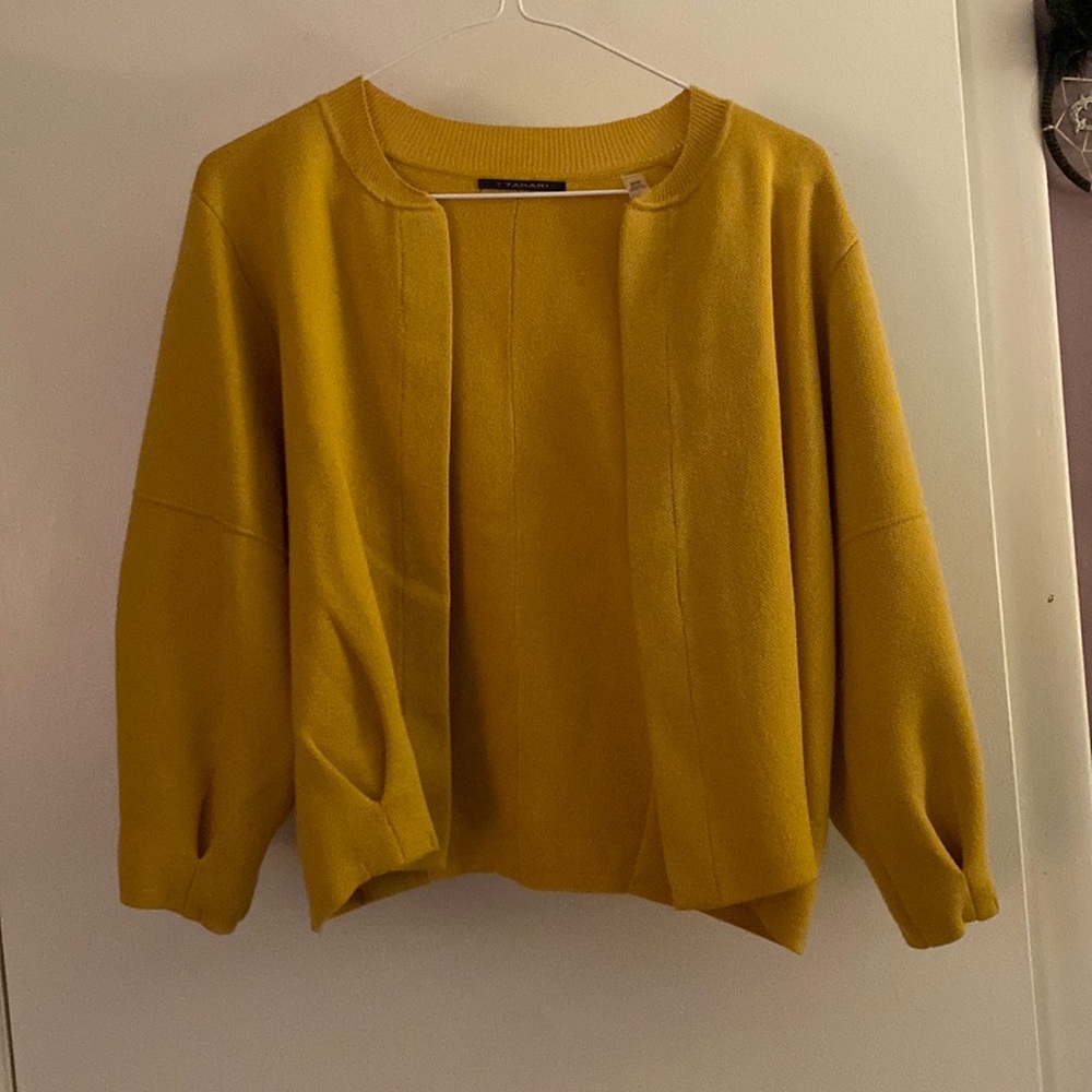 Yellow bomber-jacket style cardigan - size medium - Nordstrom Rack